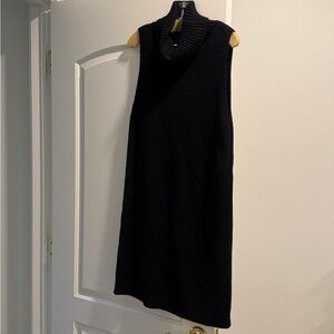 Lole Black Ribbed Knit Sweater Dress